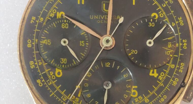 Relógio marca universal gêneve cronógrafo ouro rose