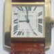 Relógio marca Cartier modelo Tank francês ouro automático pulseira couro