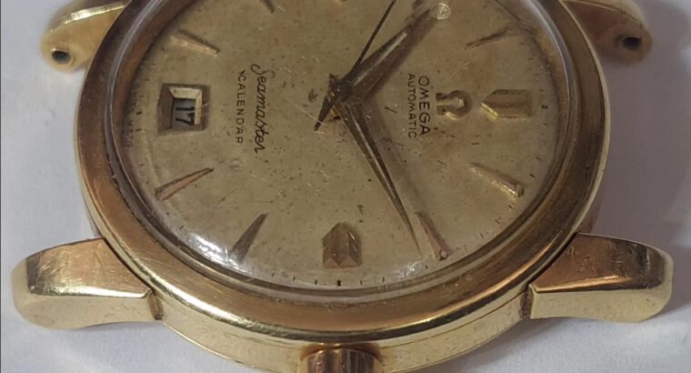 Relógio marca omega modelo seamaster caixa em ouro amarelo calendário 6 horas