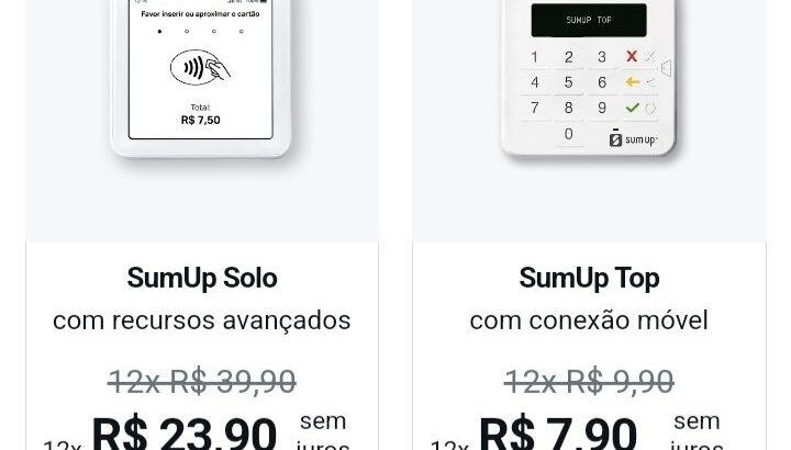 Sumup Maquininha de cartão sumup entrega grátis todo Brasil.